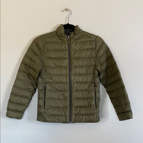 REI co-op down jacket olive green kids Sz 10 VGUC - Picture 1 of 5